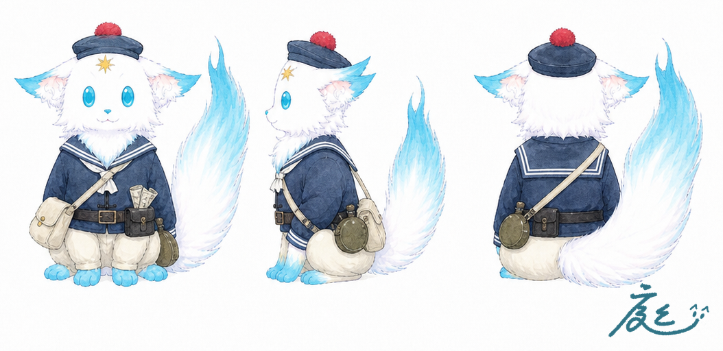 星晞藍海線戰服三視圖